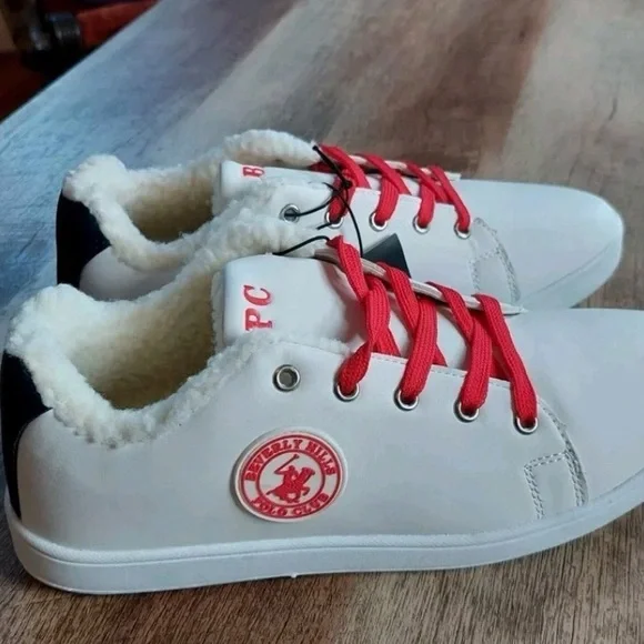 Beverly Hills Polo Club White Sneakers - Women's Size 6 - Picture 2 of 6